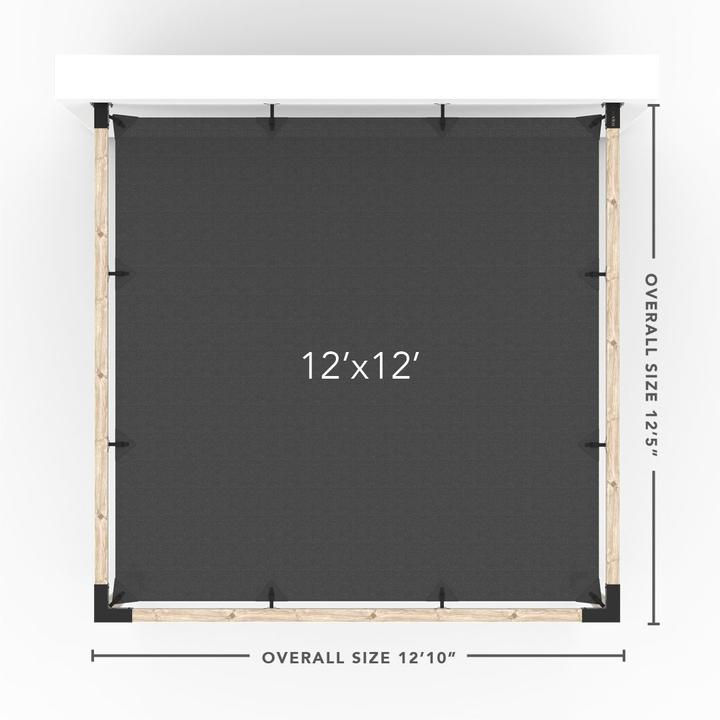 Thumbnail: Wall Mount Pergola Kit with SHADE SAIL for 4x4 Wood Posts