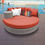 Thumbnail: Stone Circular Sun Bed - Outdoor Wicker Patio Furniture