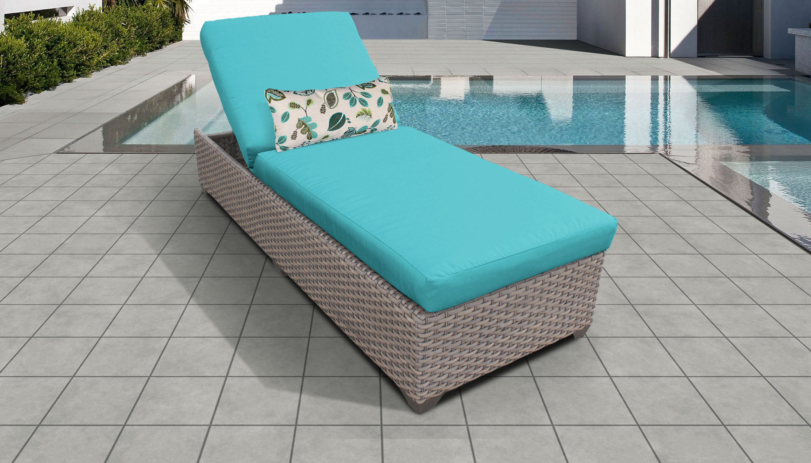 Stone Chaise Outdoor Wicker Patio Furniture