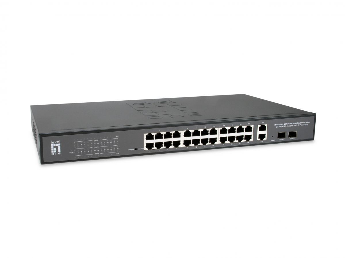 Level One - GEP-2841 28-Port Web Smart Gigabit PoE Switch
