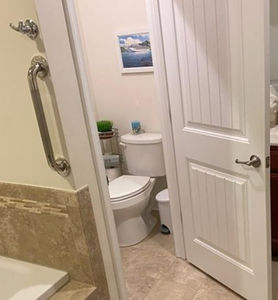 Grab bar and mobility transfer aid systems in a bathroom