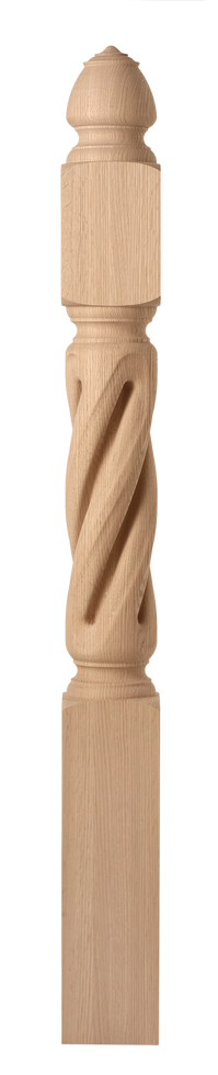Twisted wood baluster, light beige