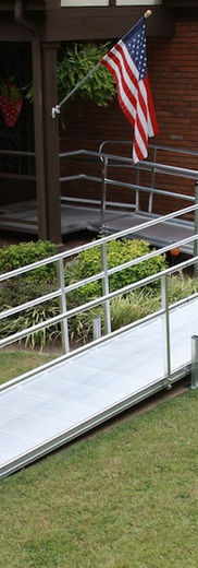 Accessibility ramp for an independent living home remodel