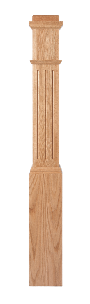 Oak newel post for staircase