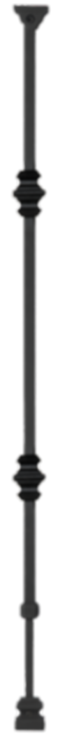 Black metal handrail fitting