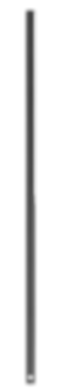 Close-up view of a single, slender, dark gray metal rod or bar.