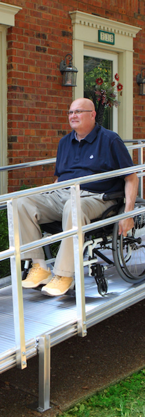 Wheelchair ramp for independent living home remodel