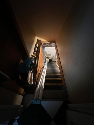 Straight stairlift installed by local stairlift installation companies