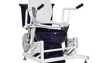 Electric toilet lift, a mobility transfer aid system.