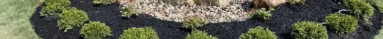 Residential circular rock garden, outdoor design