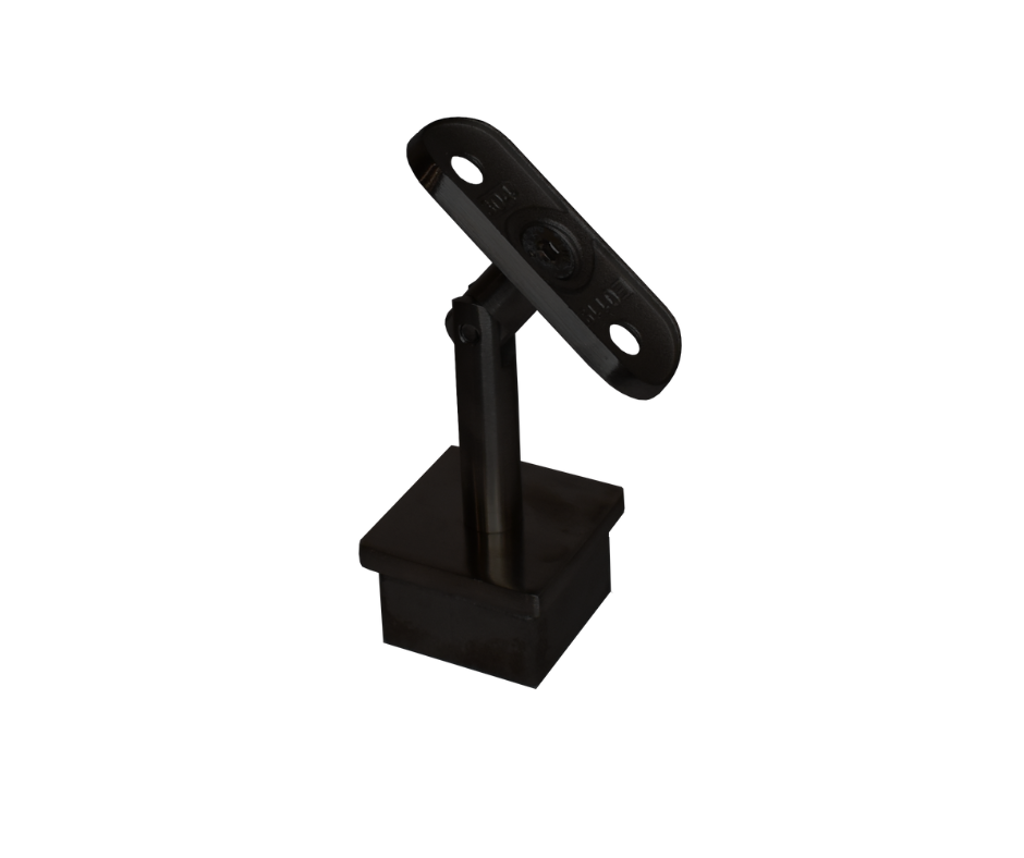 Black steel balustrade fitting