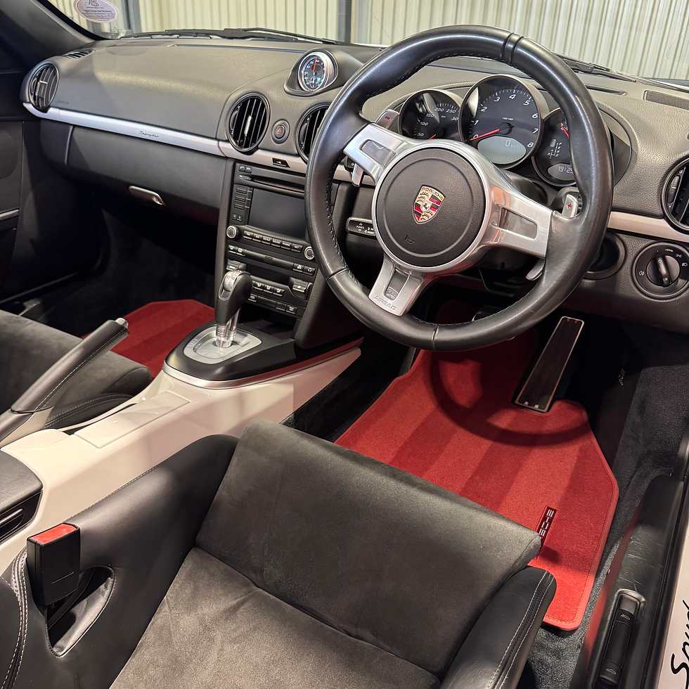 Clean Porsche interior, car detailing near me