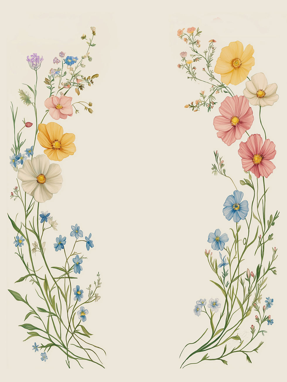 mayagi_Symmetrical_floral_frame_in_watercolor_style_featuring_d_d25ca514-7a96-4f06-bafd-b7