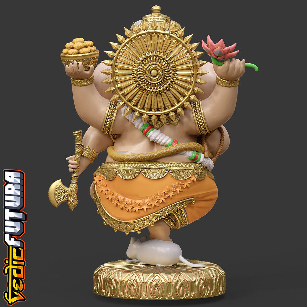 Thumbnail: Dancing Delight: Chibi Ganesha with Mooshak