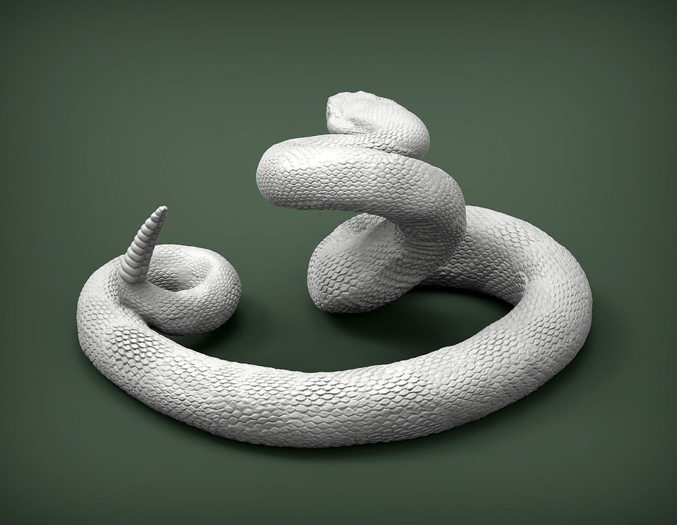 Thumbnail: Rattlesnake Snake 3D Printed Figure