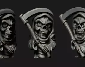 Thumbnail: Death on Halloween – Spooky Skeleton Grim Reaper Figurine