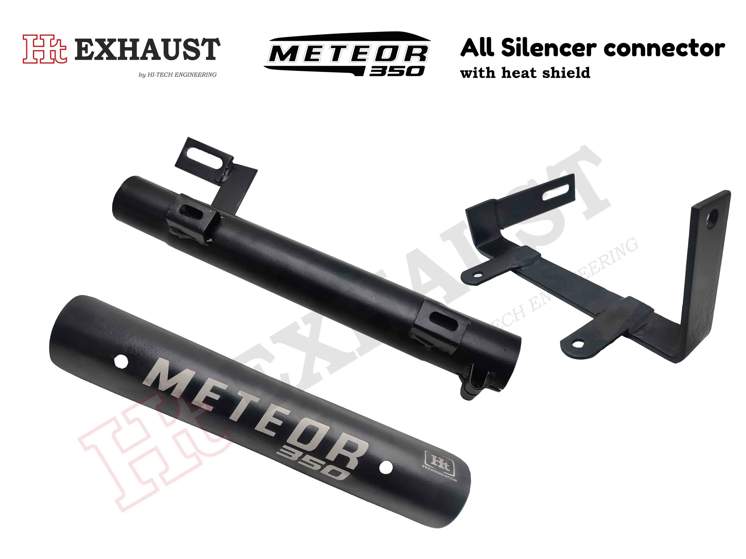 Meteor silencer connector pipe with heat shield | Flamengoo