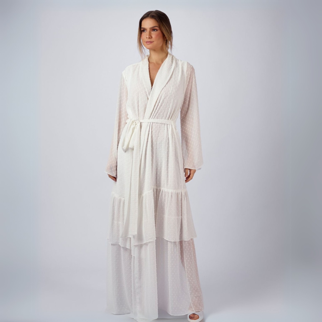 Robe de Poá Longo Manga Longa Off-White