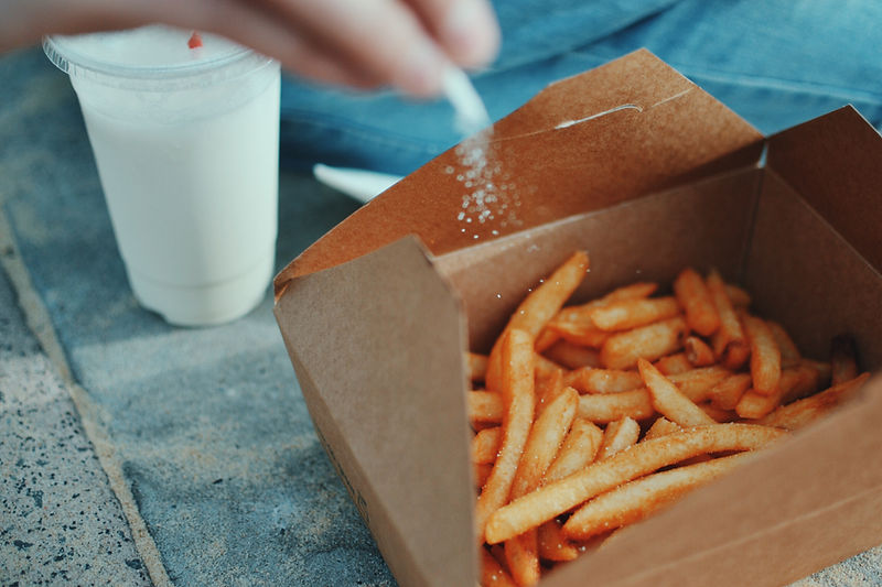 Friet en milkshake