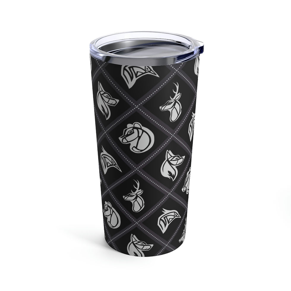 Thumbnail: Tumbler 20oz, Tribal Collage Light
