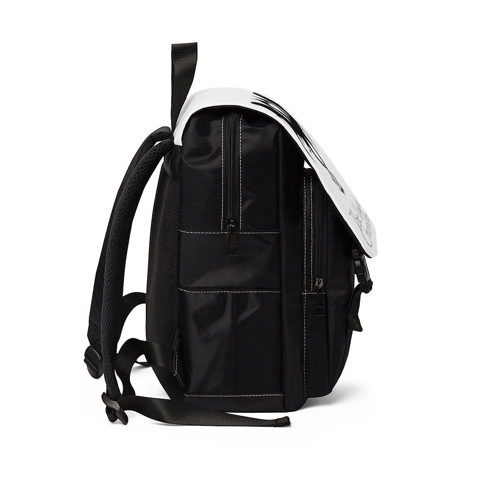Thumbnail: Casual Shoulder Backpack, White w/Logo