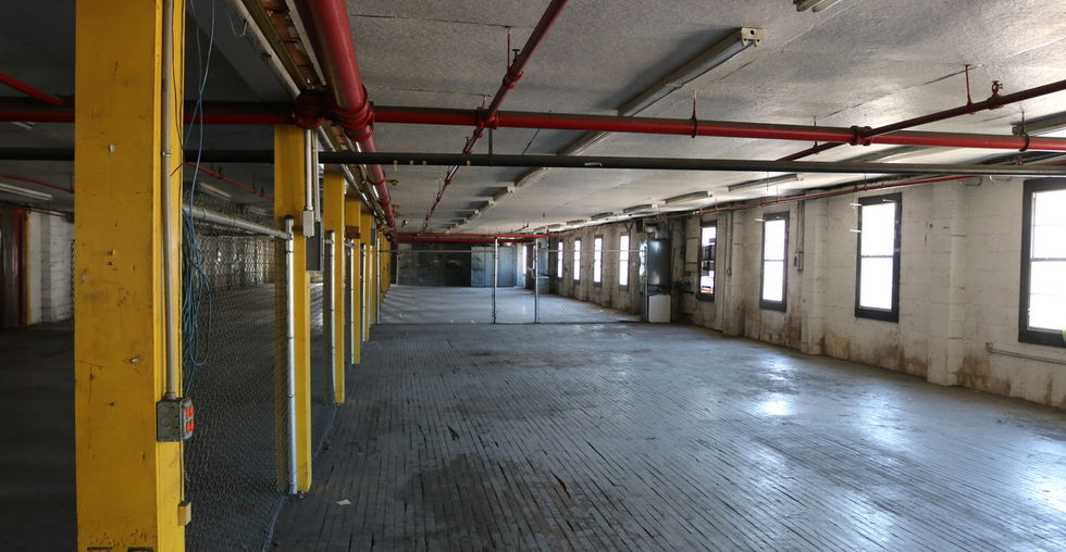 Interior view of warehouse.