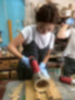 Bamboo Lampshade making