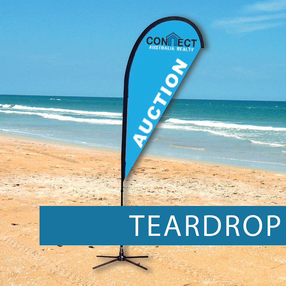 Tear drop flag