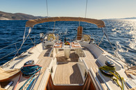 Exterion of a charter sailing boat at lefkada