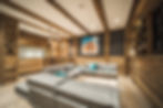 Espace détente home cinéma Chalet Arolla Tignes