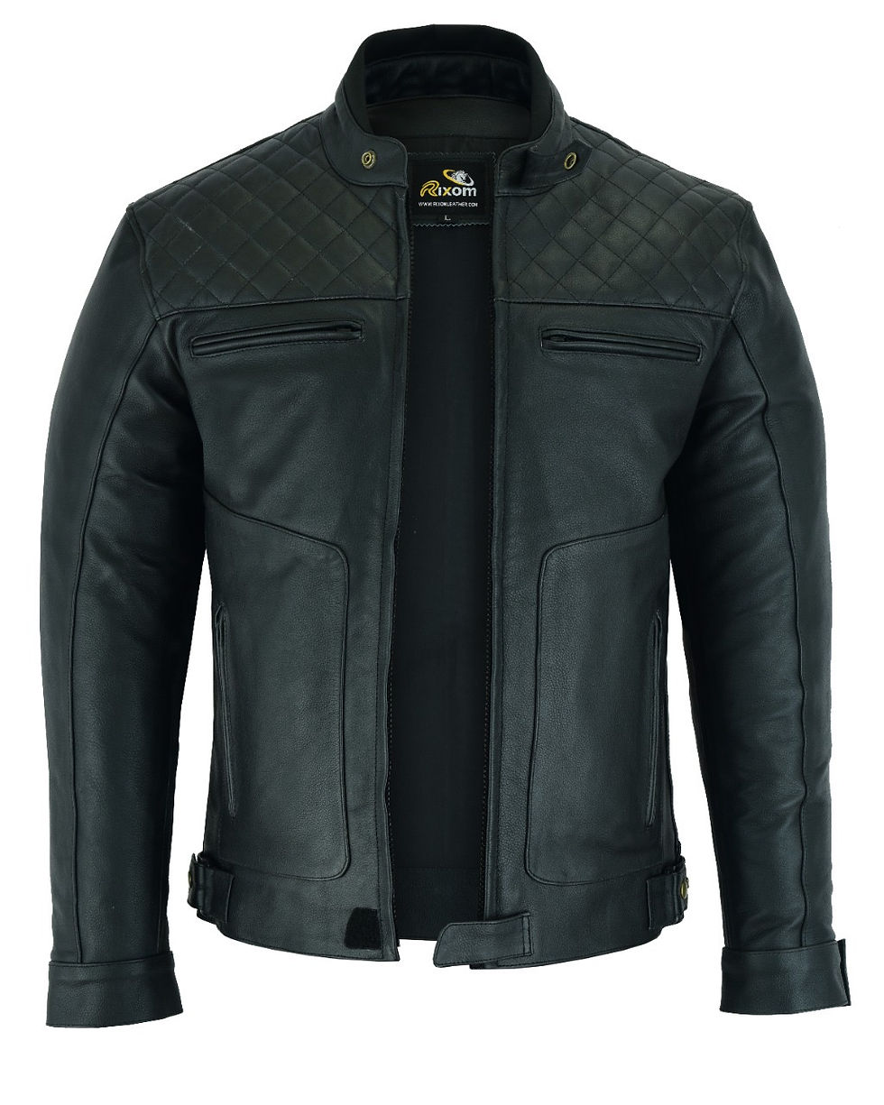 Miniatura: Bikers leather Jacket Zipped Soft Leather