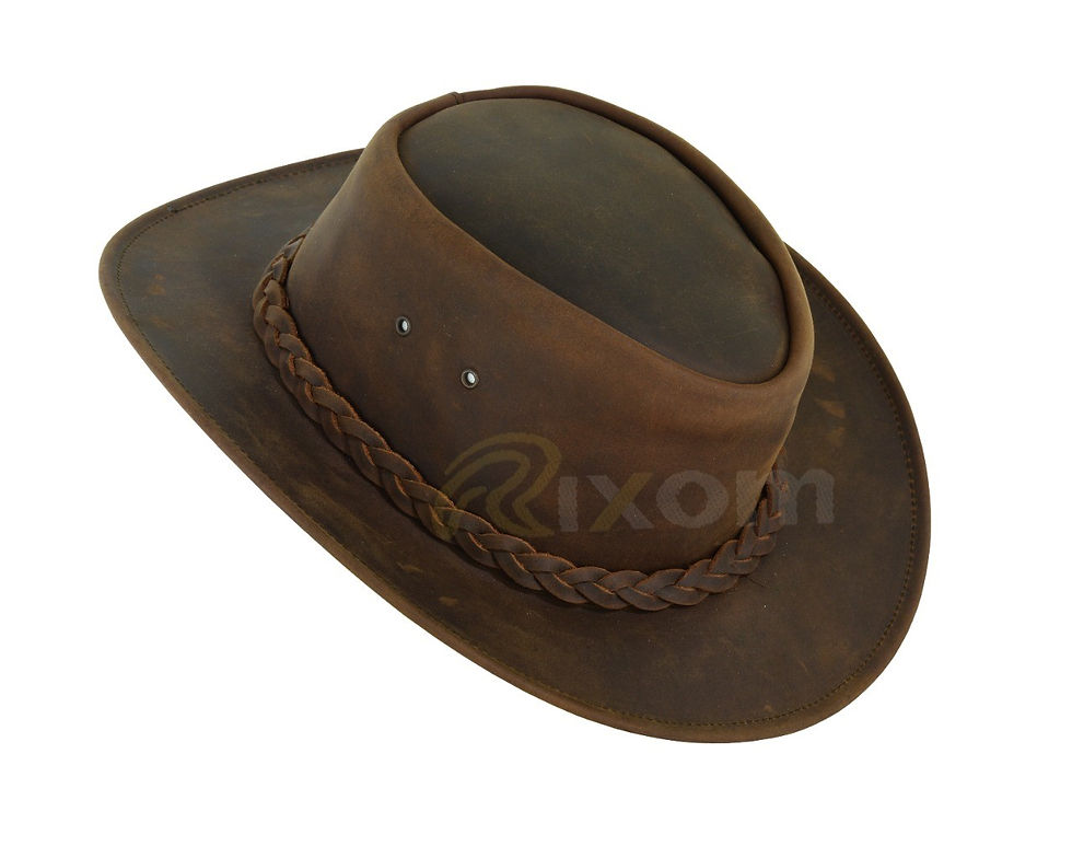 Thumbnail: Crazy Horse Leather Hat