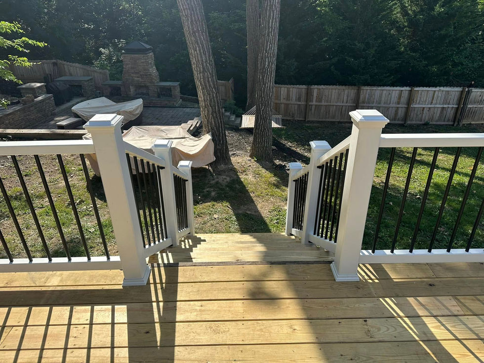 Deck, stairs and railing install.