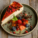 Lemon and Rasberry Cheesecake, White Chocolate, Raspberry Crumble