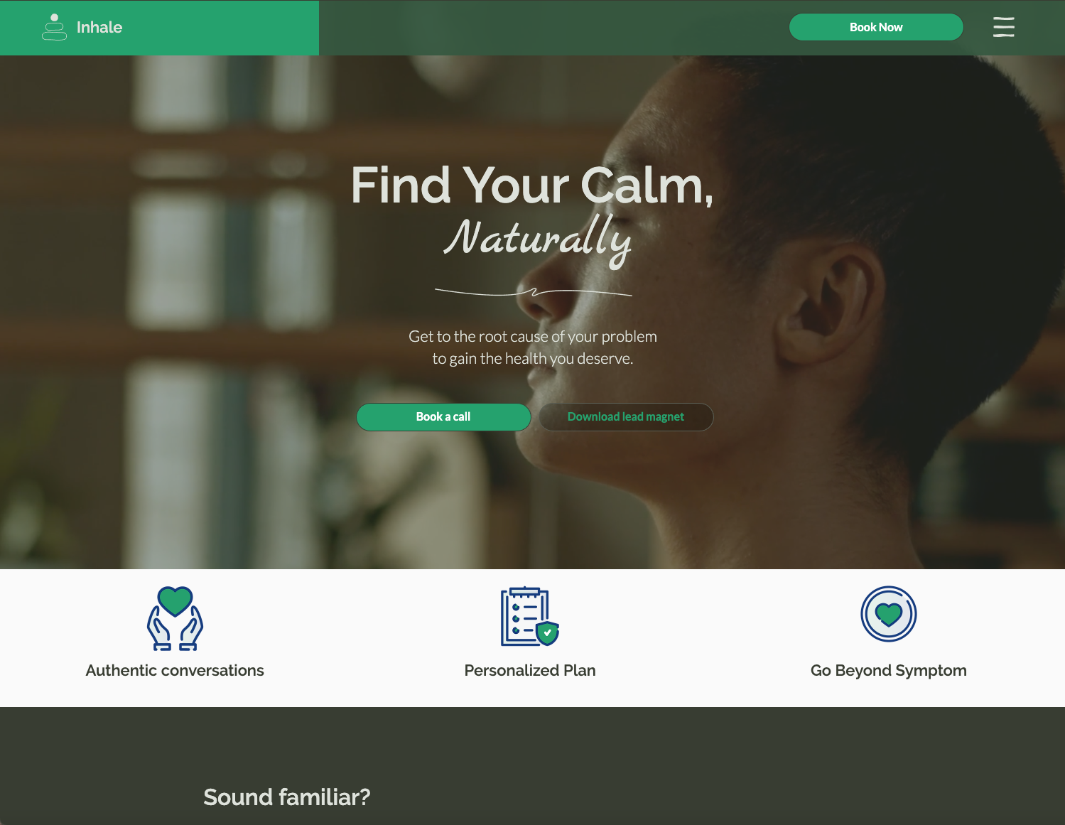 Inhale Website Template
