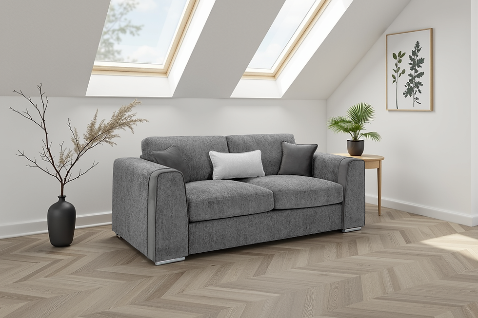 Thumbnail: Naples Sofa Grey 3 Seater