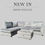 Thumbnail: DFS Corner sofa with matching foot stall