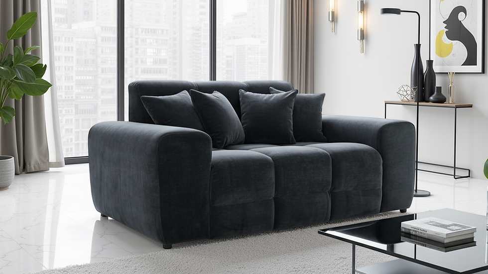 Thumbnail: Jacob Sofa Black 2 Seater