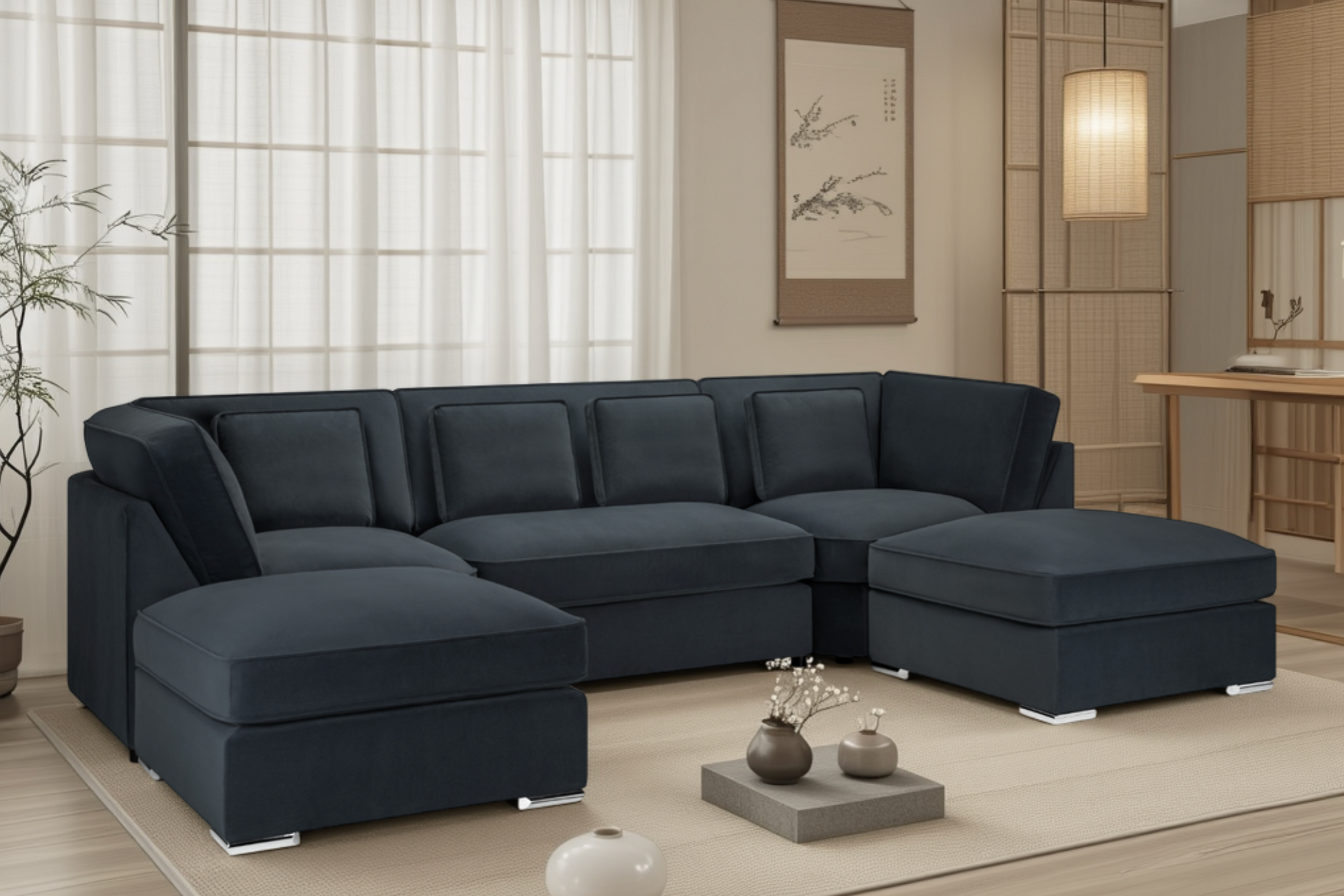 Belgravia Sofa Slate U Shape Corner
