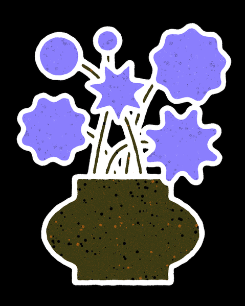 Flowers illustration by kemal sanli