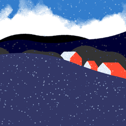 Rural Houses Illustration by kemal sanli