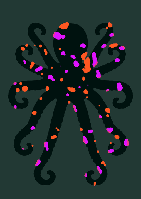Octopus illustration by kemal sanli