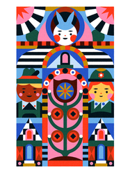 Another Whimsical themed gift wrapping paper illustration I designed for Gewürzhaus.