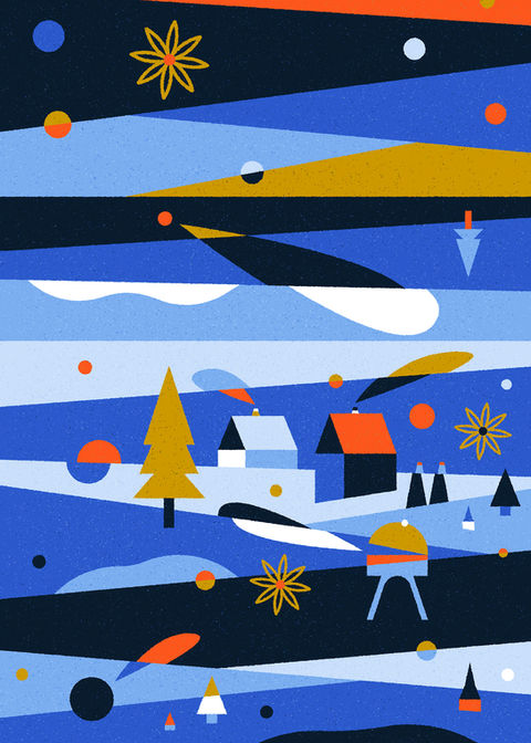Gift wrapping paper illustration for Gewürzhaus