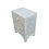 Thumbnail: Bone Inlay Bedside Table - Grey Floral