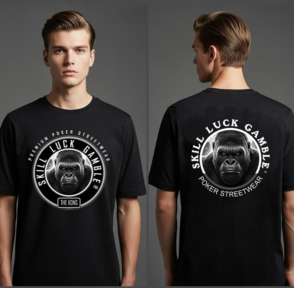 Close-up The Kong Tee 220GSM fabric - Australian-made poker streetwear premium cotton construction