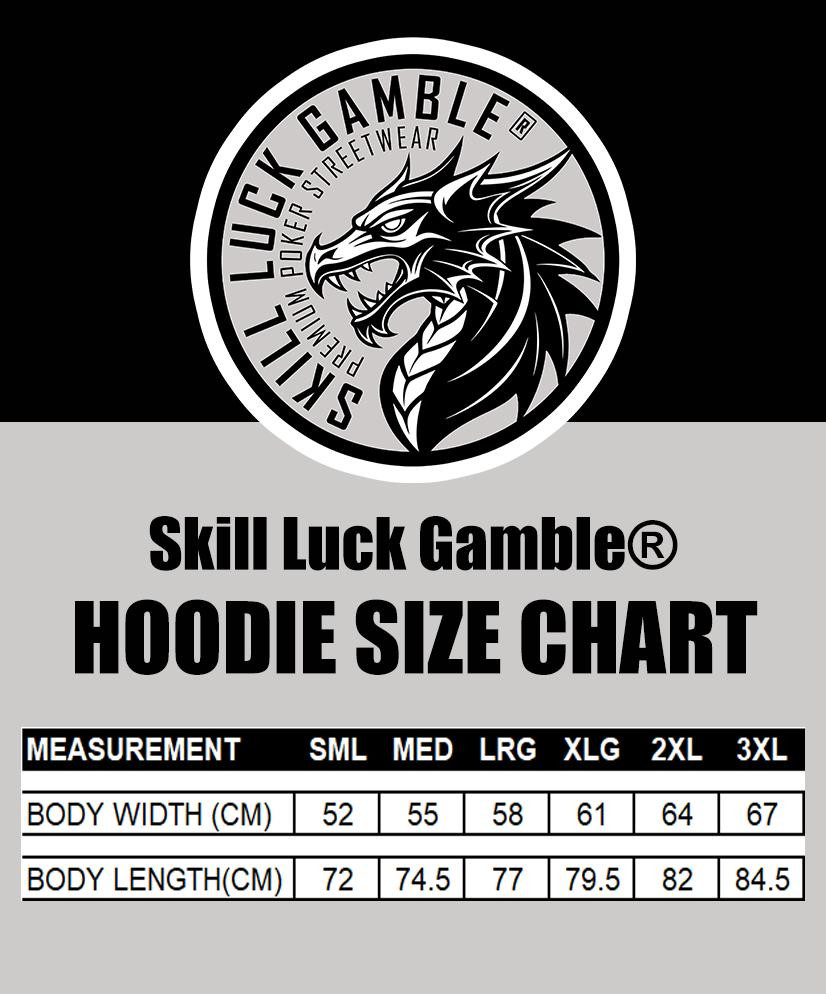 The Kong Hoodie sizing guide - Premium 290GSM poker streetwear XS to 3XL Australia