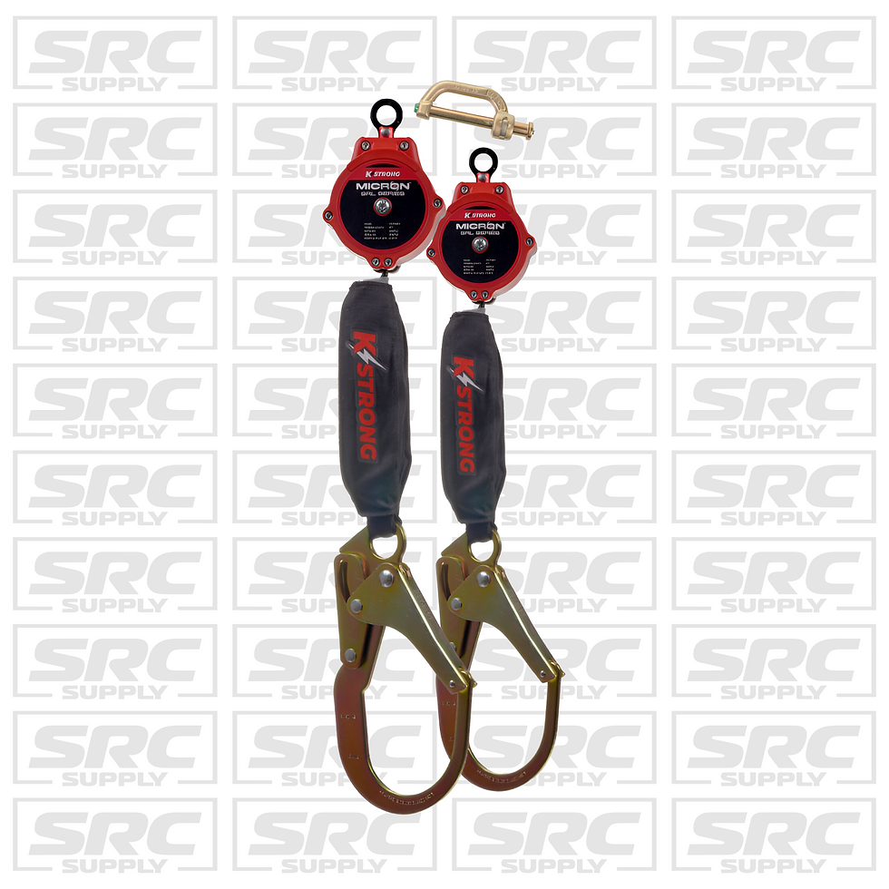 K STRONG® DUAL 6FT. MICRON™ SRL W/REBAR HOOK (ANSI) W/HARNESS CONNECTOR