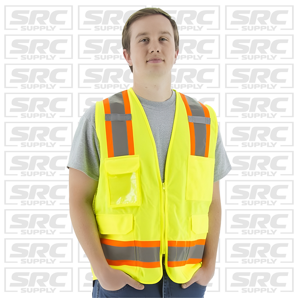 MAJESTIC® LIME HI-VIZ CLASS II SURVEYORS W/ TWO TONE DOT STRIPING