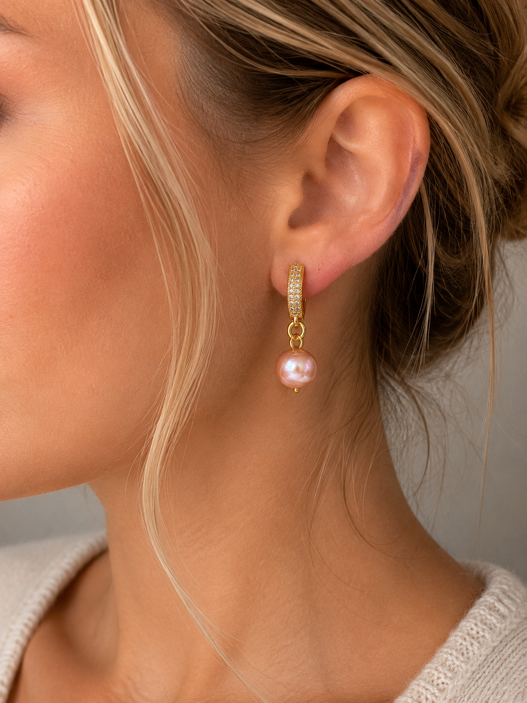 Blush Luxe Hoops